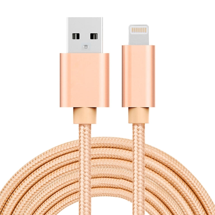 Cavo dati/caricabatterie da 8 pin a USB con testa in metallo stile tessuto da 3 m 3A, 3m 8 Pin