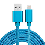 Cavo dati e caricabatterie 8 pin USB 3m 3A metallo