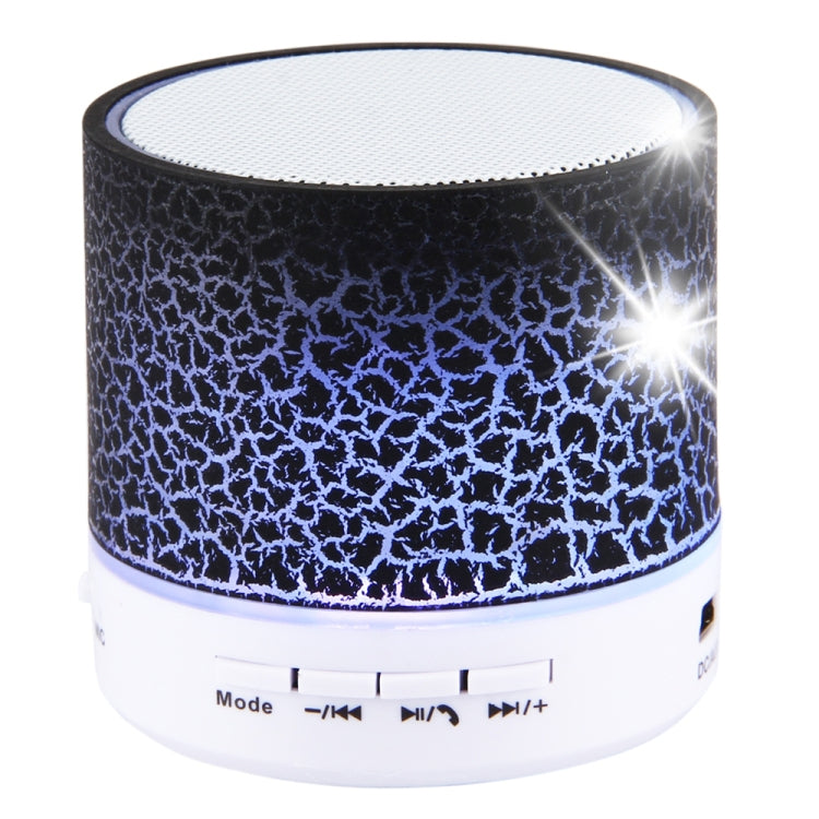 Mini altoparlante stereo Bluetooth portatile Glare Crack A9 con luce LED, microfono integrato, supporto chiamate in vivavoce e scheda TF