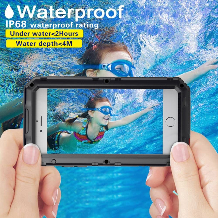 Custodia in lega di zinco antiurto antipolvere impermeabile + custodia in silicone per iPhone 6 e 6s, iPhone 6 & 6s