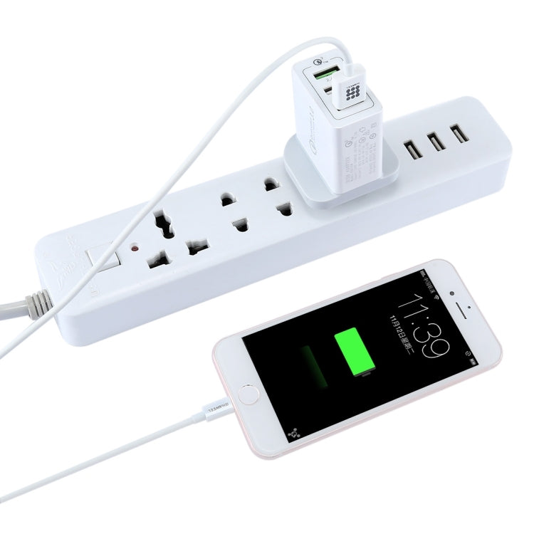 Caricatore USB 3 porte con spina UK per smartphone compatibili