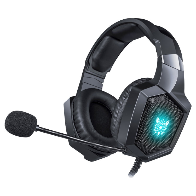 ONIKUMA K8 Cuffie da gioco surround stereo over-ear bass con microfono e luci a LED