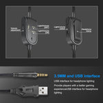 ONIKUMA K8 Cuffie da gioco surround stereo over-ear bass con microfono e luci a LED