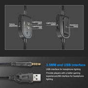 ONIKUMA K8 Cuffie da gioco surround stereo over-ear bass con microfono e luci a LED