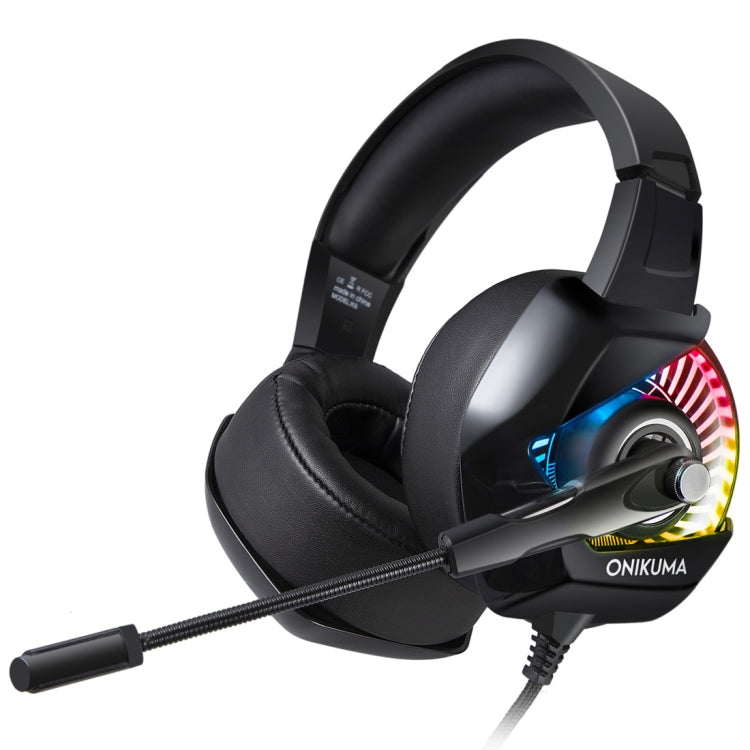 ONIKUMA K6 Cuffie da gioco surround stereo over-ear bass con microfono e luci RGB