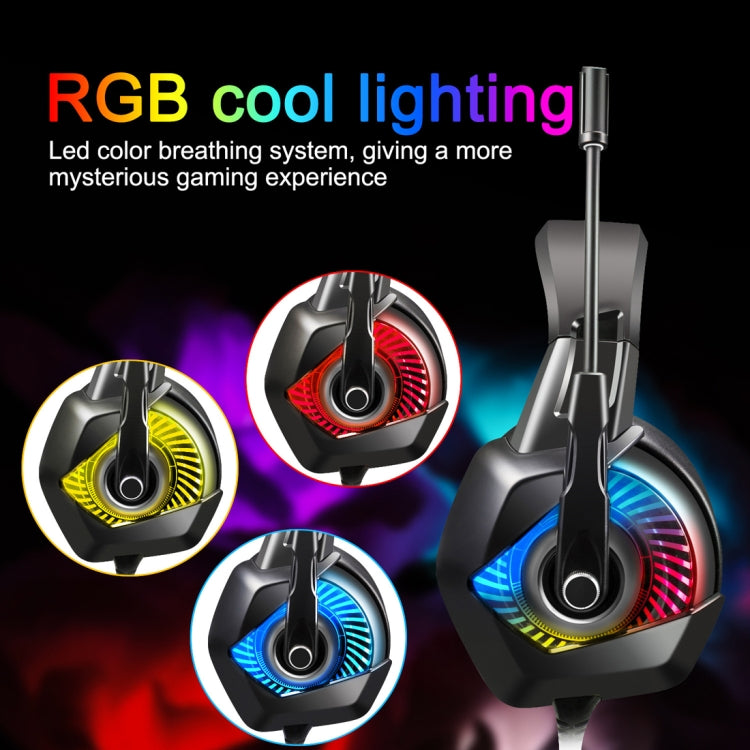 ONIKUMA K6 Cuffie da gioco surround stereo over-ear bass con microfono e luci RGB
