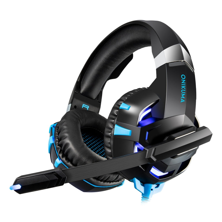 ONIKUMA K2A Cuffie da gioco surround stereo over-ear bass con microfono e luci a LED
