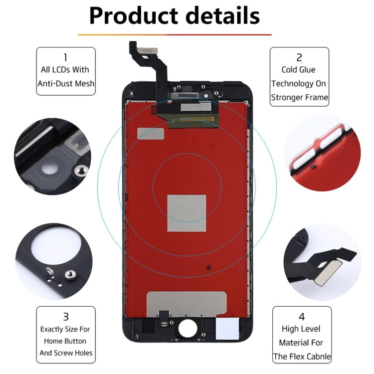 Schermo LCD originale iPhone 6S Plus bianco e nero