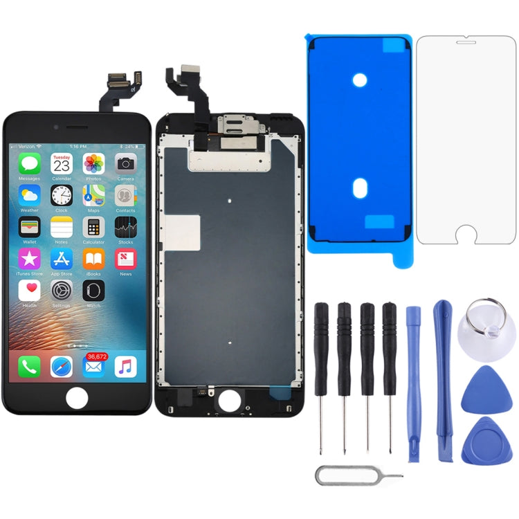 LCD Screen and Digitizer Complete Assembly with Front Camera for iPhone 6s Plus, 4 in 1 for i6S Plus White, 4 in 1 for i6S Plus Black