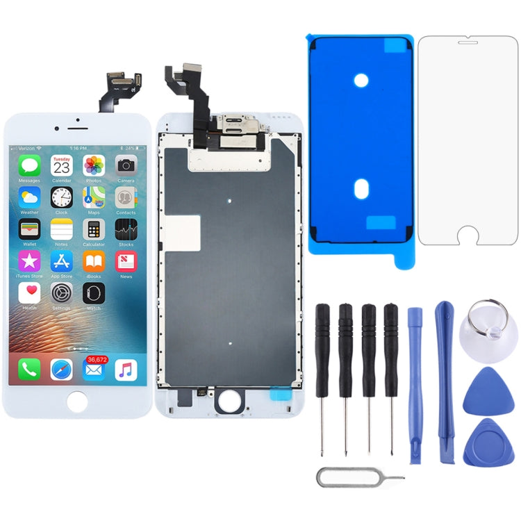 LCD Screen and Digitizer Complete Assembly with Front Camera for iPhone 6s Plus, 4 in 1 for i6S Plus White, 4 in 1 for i6S Plus Black