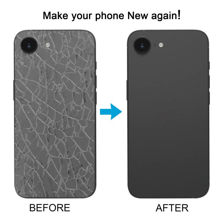 Cover posteriore in vetro per batteria per iPhone 16e, For iPhone 16e(with Camera Lens), For iPhone 16e(with Camera Lens Frame)