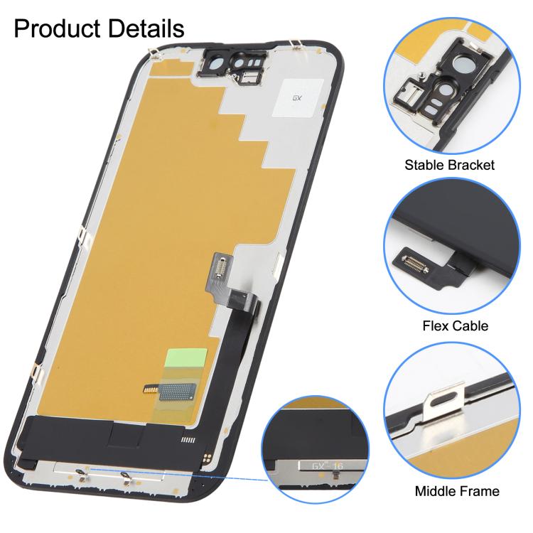 Schermo OLED rigido GX per iPhone 16, For iPhone 16(GX Hard LCD)