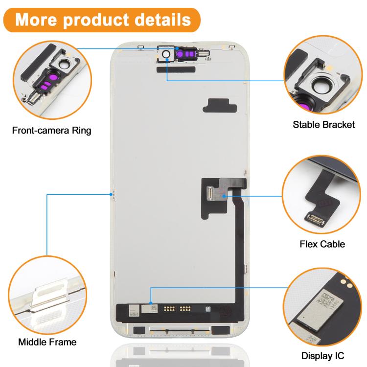 Schermo OLED morbido HXL per iPhone 16 Pro Max, For iPhone 16 Pro Max
