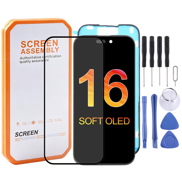 Schermo OLED morbido HXL per iPhone 16, For iPhone 16
