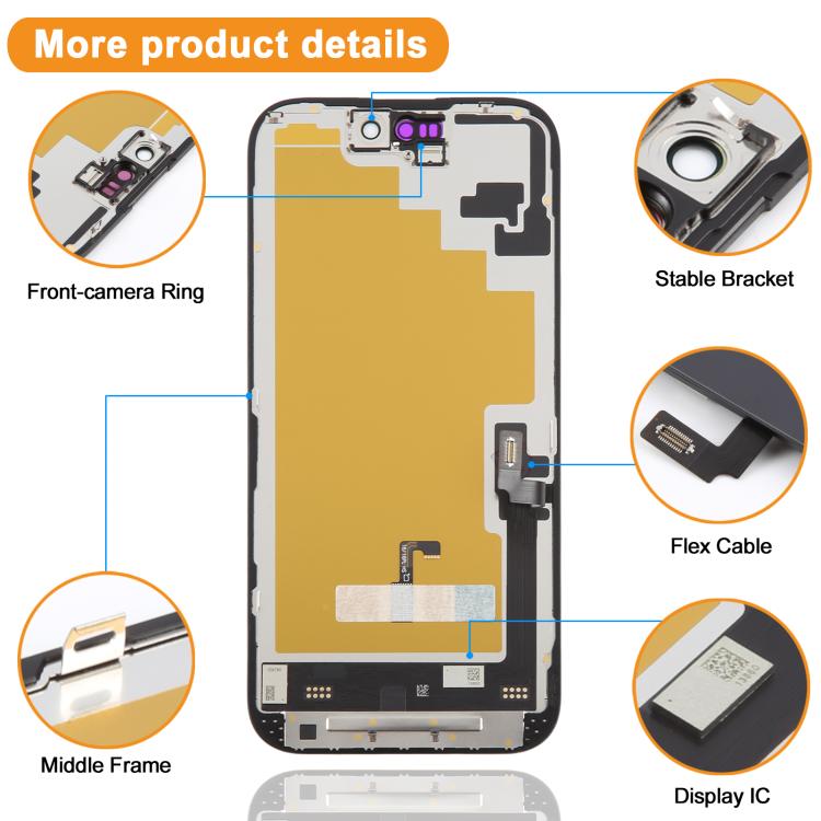 Schermo OLED morbido HXL per iPhone 16, For iPhone 16