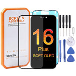 Schermo OLED morbido HXL per iPhone 16 Plus, For iPhone 16 Plus