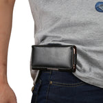 Custodia in vera pelle per smartphone 5,7"