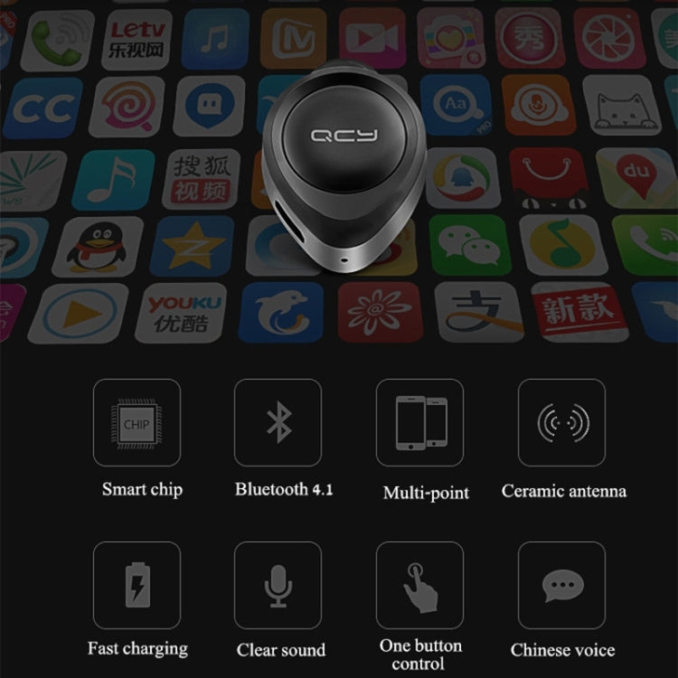 QCY J11 Auricolare Bluetooth 4.1 Wireless