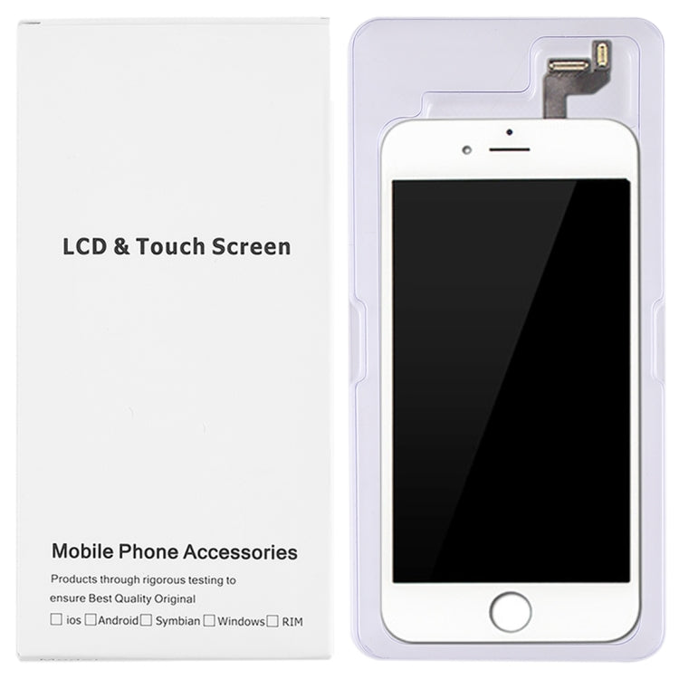 Scatola bianca da imballaggio in cartone da 50 pezzi per iPhone 6s Plus e 6 Plus Schermo LCD e digitalizzatore assemblaggio completo, Packaging Box for 6s Plus & 6 Plus