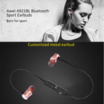 Auricolare Bluetooth magnetico sportivo wireless AWEI A921BL con controllo via cavo + microfono