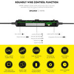 Auricolare Bluetooth sportivo wireless AWEI A960BL con controllo via cavo, supporto per chiamate in vivavoce