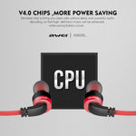 Auricolare Bluetooth sportivo wireless AWEI A960BL con controllo via cavo, supporto per chiamate in vivavoce