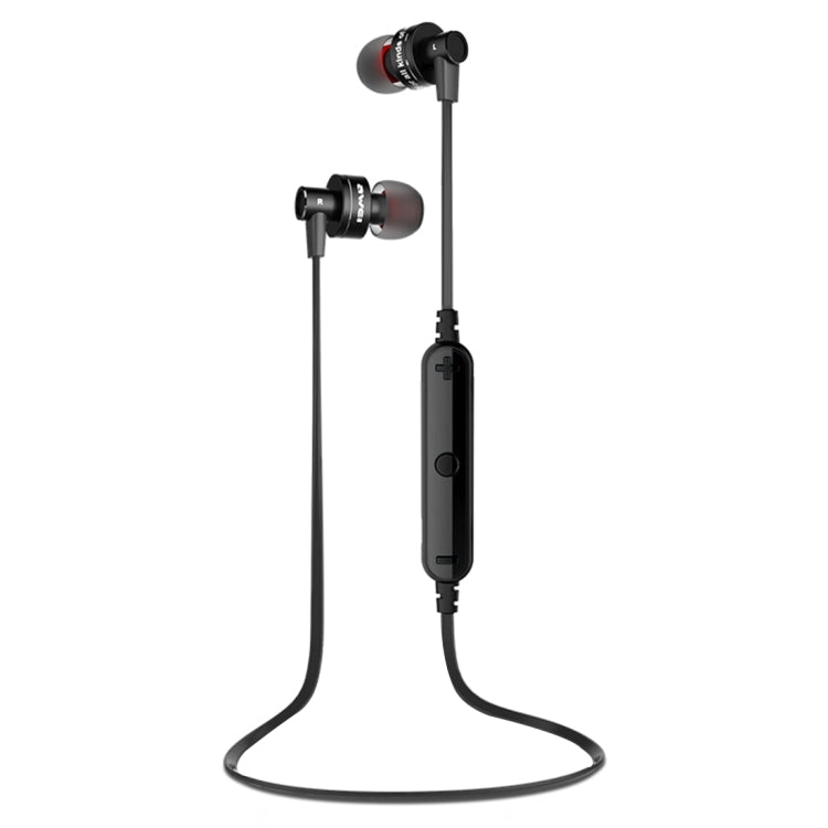 Auricolare stereo Bluetooth sportivo wireless AWEI A990BL con controllo via cavo + microfono, supporta chiamate in vivavoce