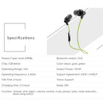 Auricolare stereo Bluetooth sportivo wireless AWEI A990BL con controllo via cavo + microfono, supporta chiamate in vivavoce