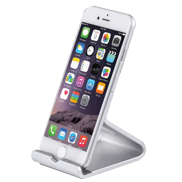 Squisito supporto da tavolo in lega di alluminio con supporto DOCK per iPhone, Galaxy, Huawei, Xiaomi, LG, HTC e tablet da 7 pollici