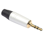 Adattatore per auricolare placcato oro mini jack audio da 3,5 mm per auricolare stereo fai da te e auricolare di riparazione, Silver