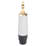 Adattatore per auricolare placcato oro mini jack audio da 3,5 mm per auricolare stereo fai da te e auricolare di riparazione, Silver