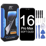 Schermo LCD OLED morbido JK per iPhone 16 Pro Max, For iPhone 16 Pro Max