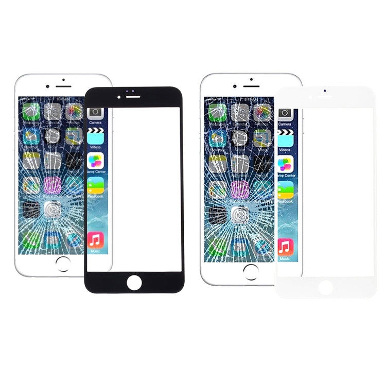 5 pezzi neri + 5 pezzi bianchi per iPhone 6s e 6, lente in vetro esterna per schermo anteriore, 5 Black 5 White for i6s