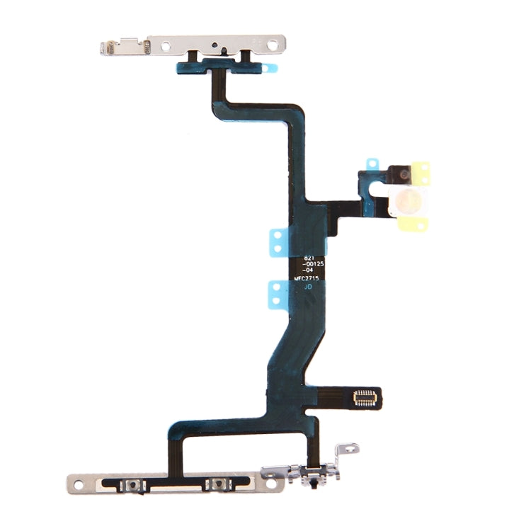 Power Button, Volume Button and Flashlight Flex Cable with Brackets for iPhone 6s, For iPhone 6s