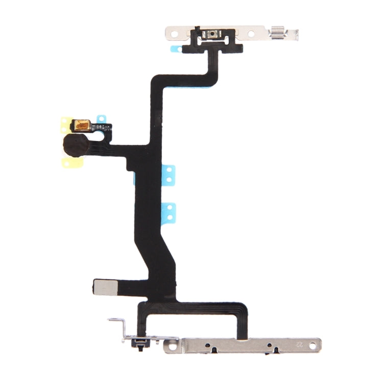 Power Button, Volume Button and Flashlight Flex Cable with Brackets for iPhone 6s, For iPhone 6s