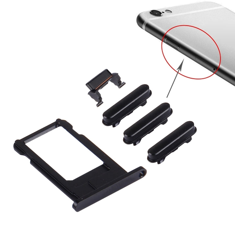 4 in 1 per iPhone 6s (vassoio scheda + tasto controllo volume + pulsante accensione + tasto vibrazione interruttore mute), For iPhone 6s