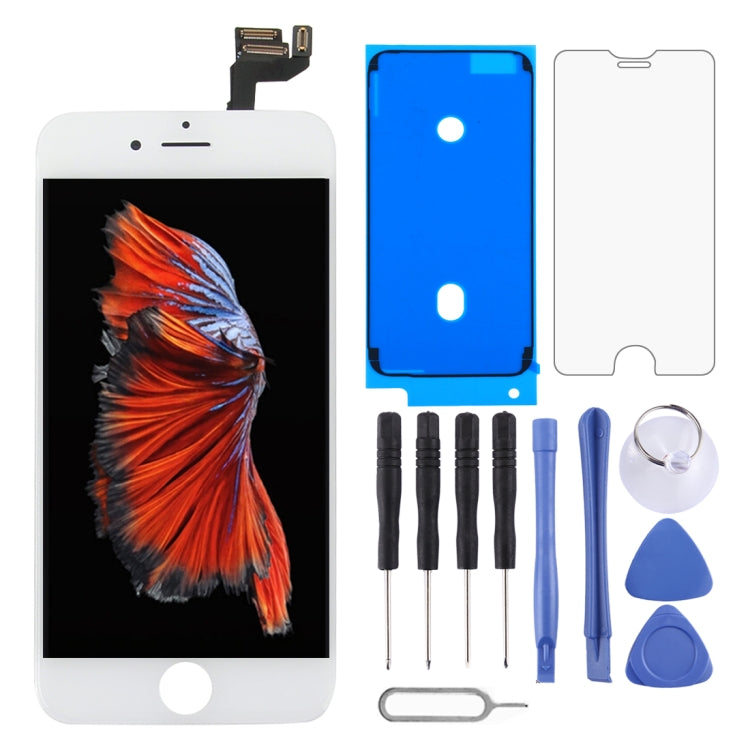 Gruppo digitalizzatore (fotocamera frontale + LCD originale + cornice + pannello touch) per iPhone 6s, 4 in 1 for i6S Original White, 4 in 1 for i6S Original Black