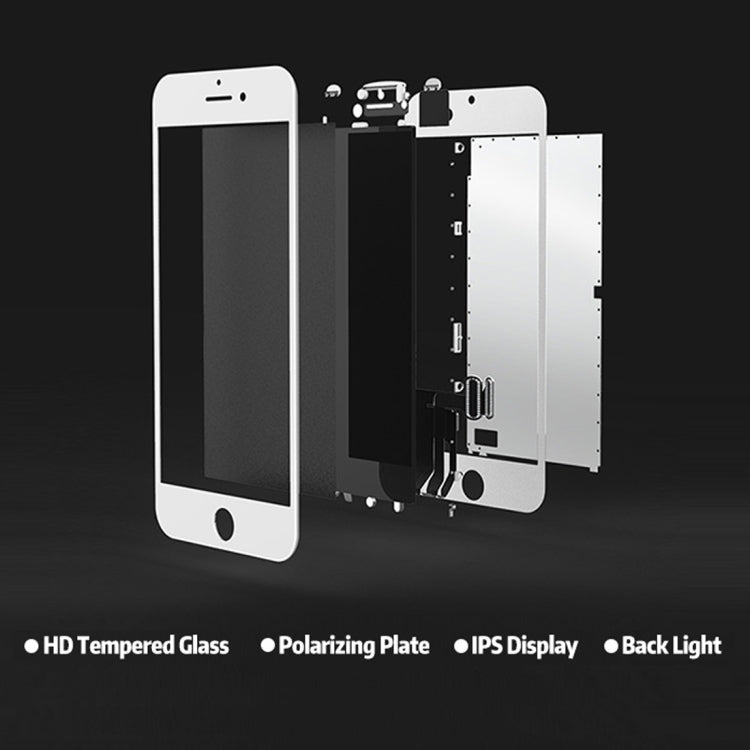 Schermo LCD e digitalizzatore assemblato completo con fotocamera frontale per iPhone 6s, 4 in 1 for i6s with Camera White, 4 in 1 for i6s with Camera Black