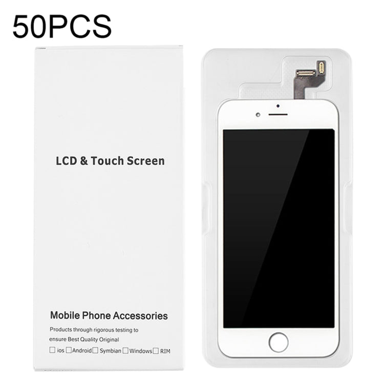 50pcs White Cardboard Packaging Box for iPhone 6s & 6 LCD Screen and Digitizer Full Assembly, 6s & 6 Packing Box