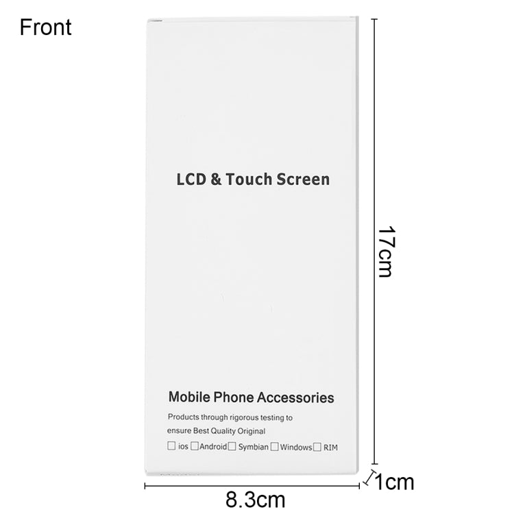 Scatola bianca da imballaggio in cartone da 50 pezzi per schermo LCD e digitalizzatore per iPhone 6s e 6 assemblaggio completo, 6s & 6 Packing Box