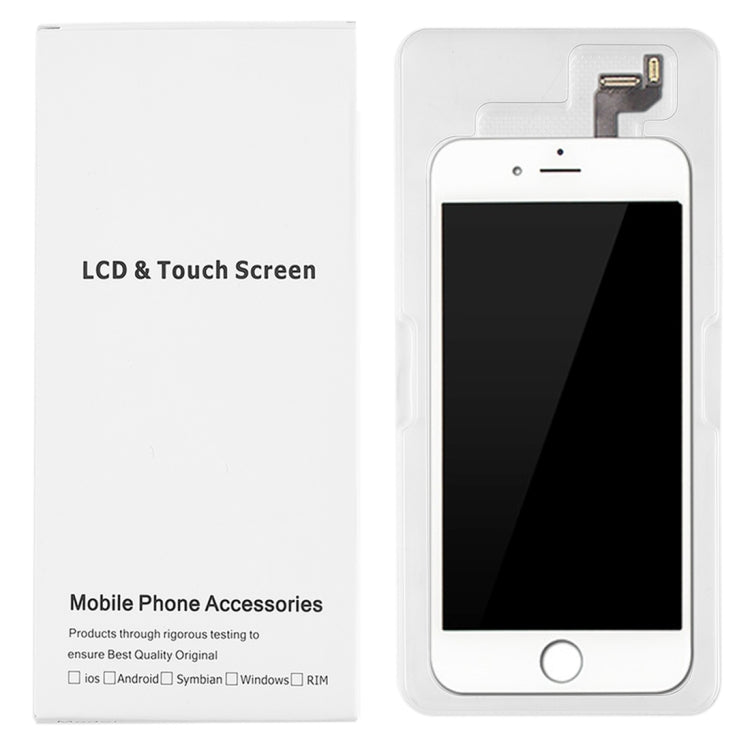 Scatola bianca da imballaggio in cartone da 50 pezzi per schermo LCD e digitalizzatore per iPhone 6s e 6 assemblaggio completo, 6s & 6 Packing Box