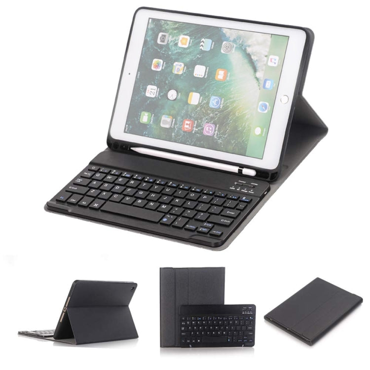 Tastiera Bluetooth staccabile + custodia tablet in pelle con chiusura orizzontale con supporto e portapenne per iPad Pro 9,7 pollici, iPad Air, iPad Air 2, iPad 9,7 pollici (2017), iPad 9,7 pollici (2018), A07B Black, A07B Gold, A07B Blue, A07B Rose Gold