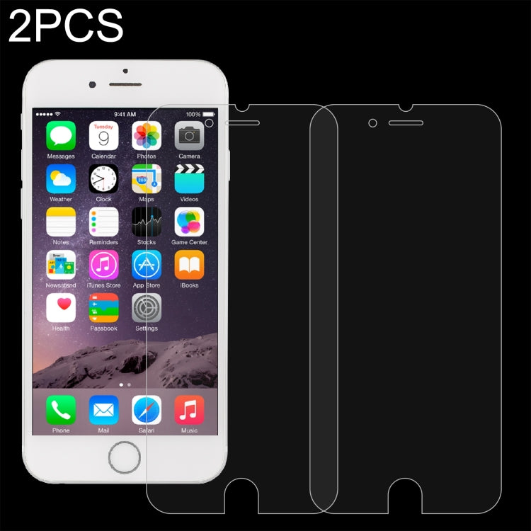 2 pezzi per iPhone 8/7/6/6S 0,26 mm 9H Durezza superficiale 2,5D Pellicola per schermo temperato in vetro temperato antideflagrante, For iPhone 8 / 7 / 6 / 6S(2 PCS)