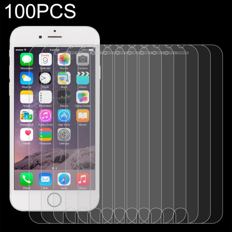 100 PZ per iPhone 8/7/6 / 6S 0,26mm 9H Durezza superficiale 2.5D Pellicola per schermo temperato in vetro temperato antideflagrante, For iPhone 8 / 7 / 6 / 6S(100 PCS)