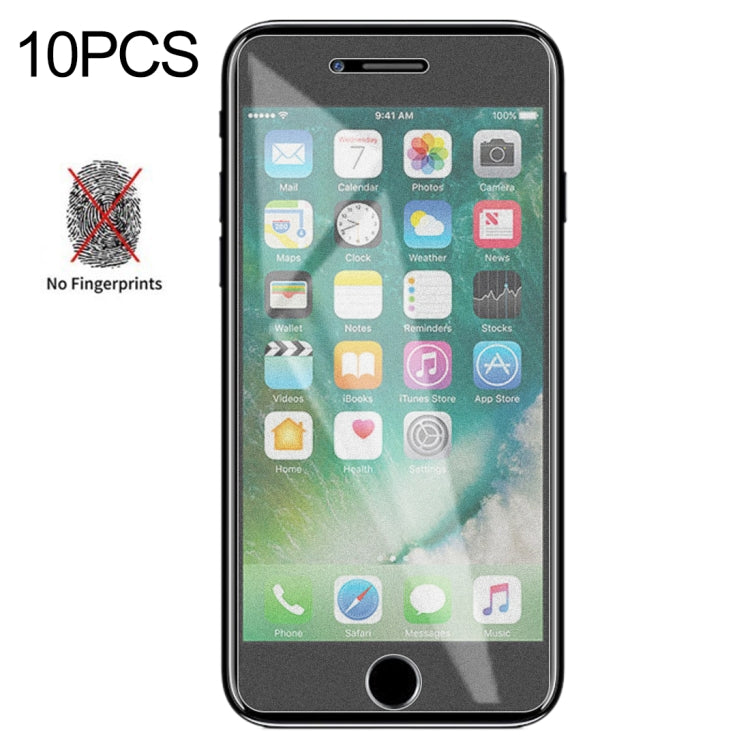 Pellicola in vetro temperato satinato opaco non completo da 10 pezzi per iPhone SE 2020/8/7, For iPhone 7 / 8