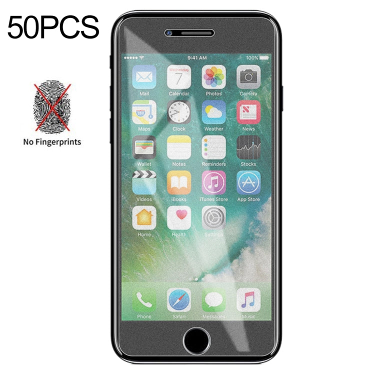 Pellicola in vetro temperato satinato opaco non completo da 50 pezzi per iPhone SE 2020/8/7, For iPhone 7 / 8(50 PCS)