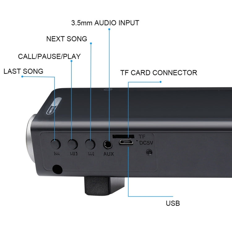 Soundbar Bluetooth 2.1CH con lettore MP3 e telecomando