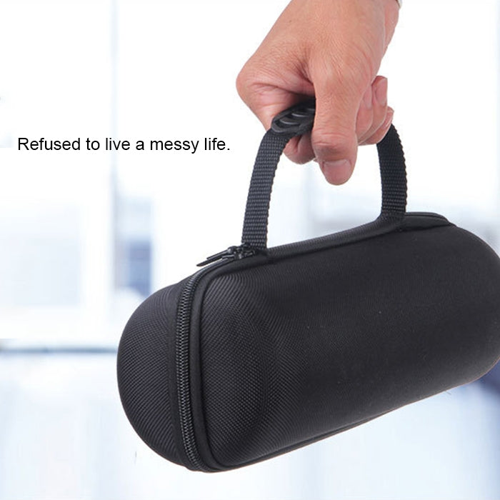Borsa portaoggetti con cerniera rigida in PU 2 in 1 + copertura morbida in silicone per altoparlante Bluetooth JBL Charge 3 con tracolla