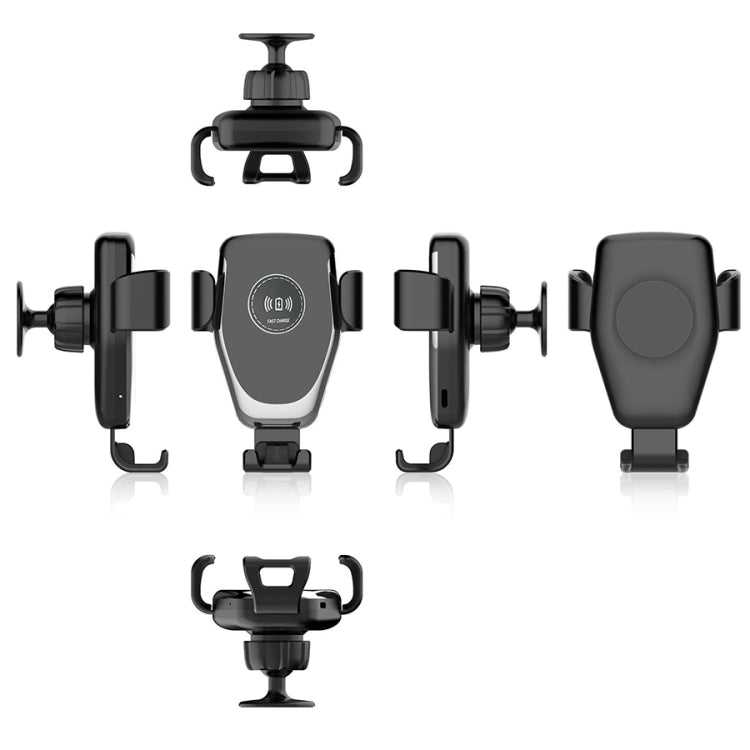 Supporto per telefono con presa d'aria per ricarica rapida per caricabatterie wireless Qi per auto a induzione di gravità C6