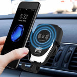 Supporto per telefono con presa d'aria per ricarica rapida per caricabatterie wireless Qi per auto a induzione di gravità C6